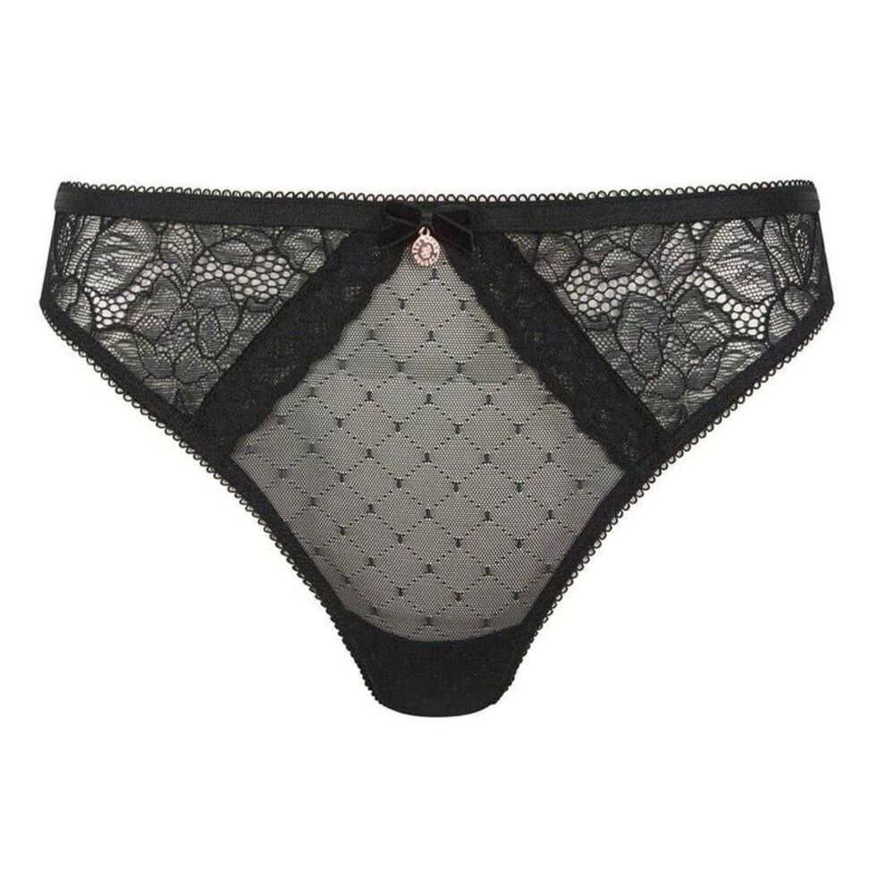 Ted Baker Womens/Ladies Etta Floral Pattern Lace Thong / Jet Black
